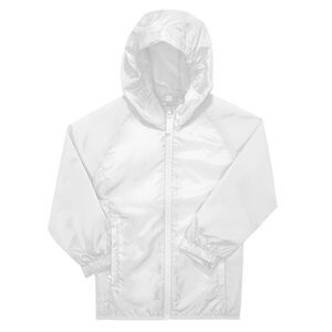 B&C Childrens/Kids #Reset Windbreaker / White